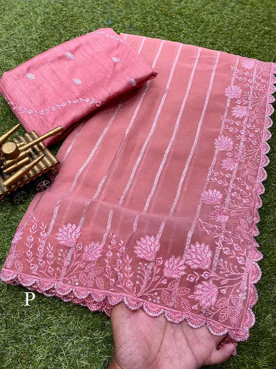 Georgette saree  uploaded by SAURYA LIFE STYLE on 6/11/2023
