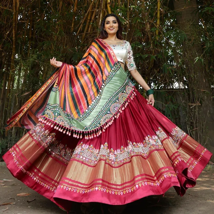 Indian traditional lehenga choli with dupatta set  uploaded by JP BRANDCHOISE on 6/11/2023