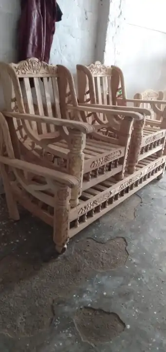 Wooden tel wood sofa uploaded by Aiman furniture handicrafts work on 6/11/2023