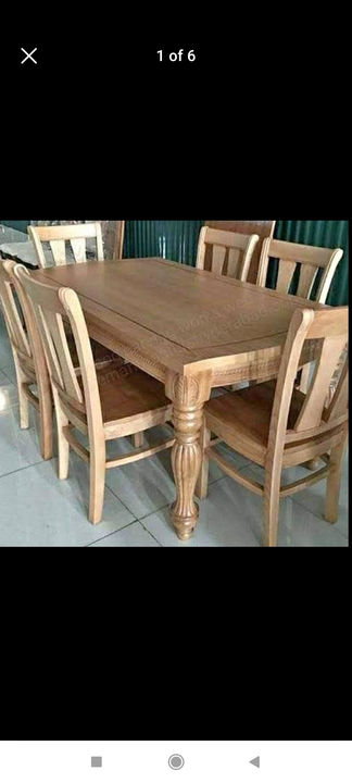 Rubber wood dining table uploaded by Classic furniture handicrafts work on 6/11/2023