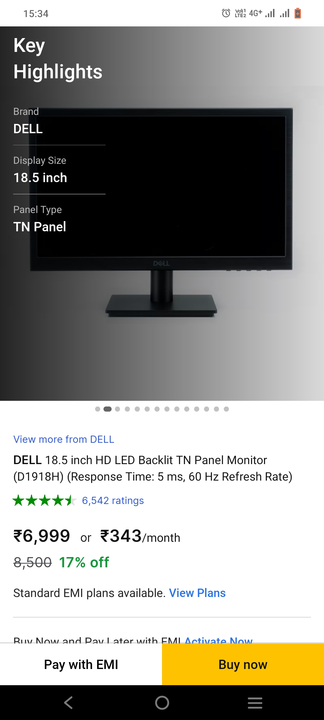 Dell LED Monitor 18.5" HDMI port VGA port with HDMI cable power cable VGA cable
With Open box  uploaded by A2Z Technology  on 6/11/2023