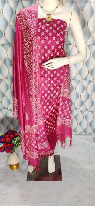 Katan silk suit  uploaded by Sharka Fabrics on 6/11/2023