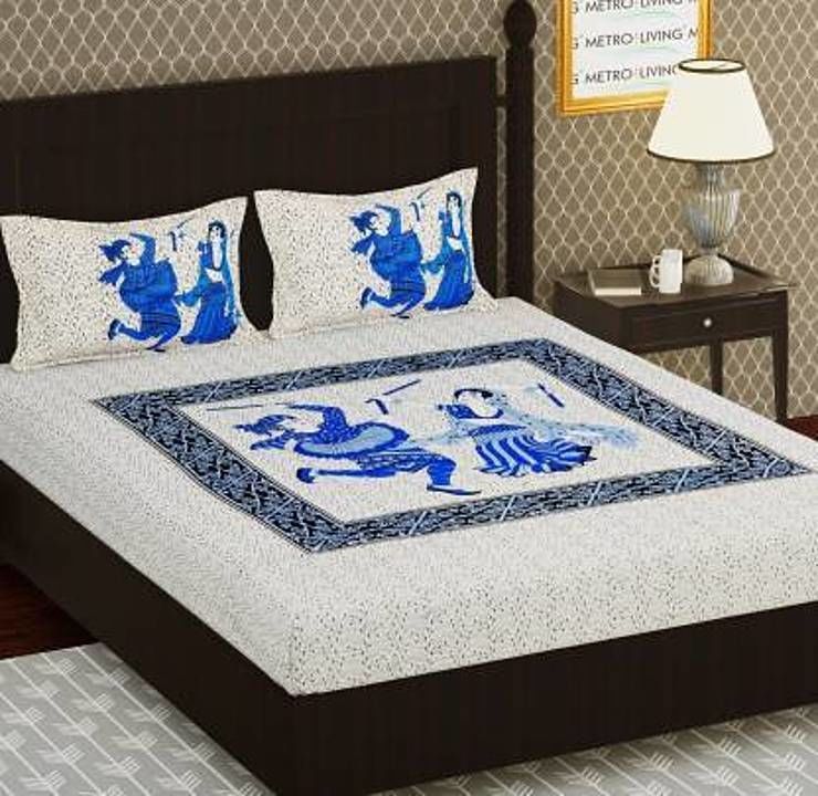 Jaipuri queen size double bed sheet*
 uploaded by Sharma Traders on 7/14/2020