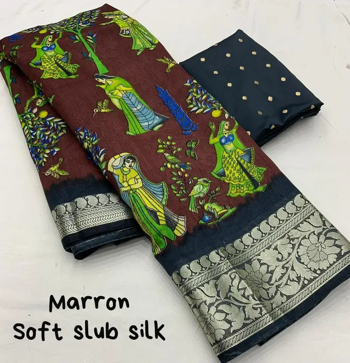 Slub silk saree  uploaded by SAURYA LIFE STYLE on 6/11/2023
