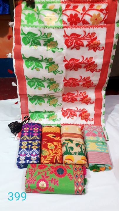 Allover Jamdani and Gap Dakhai jamdani  uploaded by Aboroni saree Collection on 6/11/2023