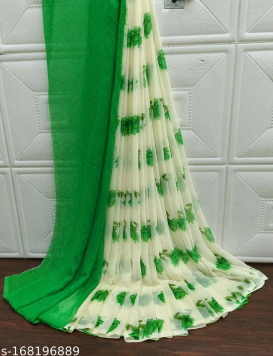 Chiffon synthetic Digital print saree  uploaded by Sri Durga on 6/12/2023