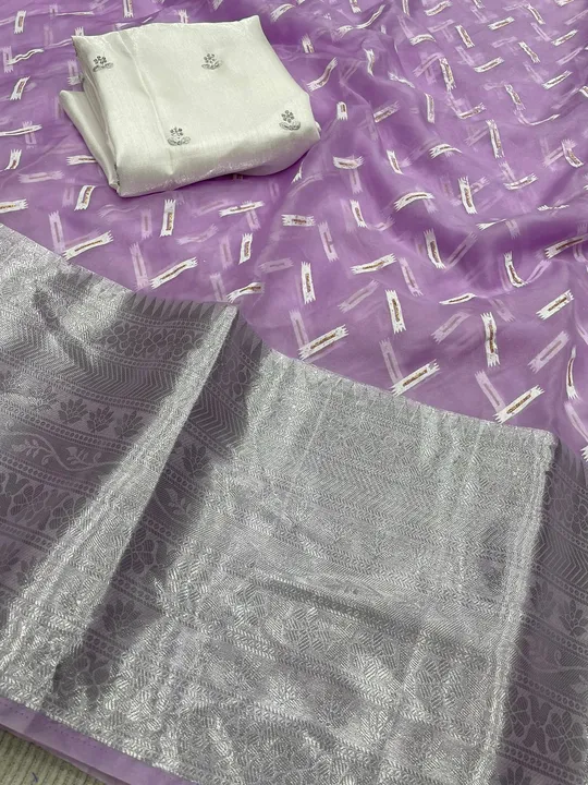 Orgenza saree uploaded by Maa Creation. on 6/12/2023