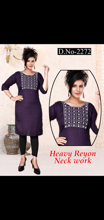 Nayra cut kurtis with fancy neckj  uploaded by Radha Creation , Maira sales for Readymade items on 5/30/2024