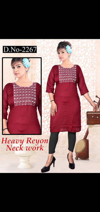 Nayra cut kurtis with fancy neckj  uploaded by Radha Creation , Maira sales for Readymade items on 6/12/2023