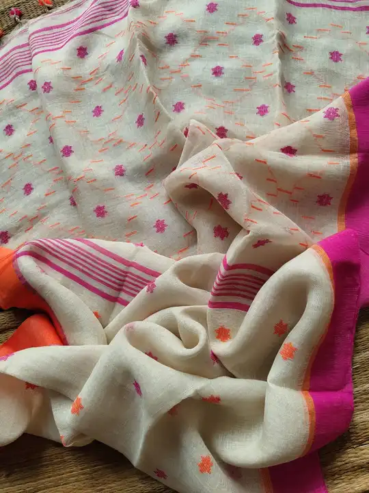 Linen saree uploaded by Matri Saree Center on 6/12/2023