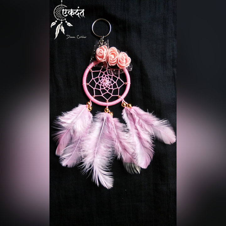 Baby Pink Dreamcatcher Keychain  uploaded by Ekdant Artbox on 6/12/2023