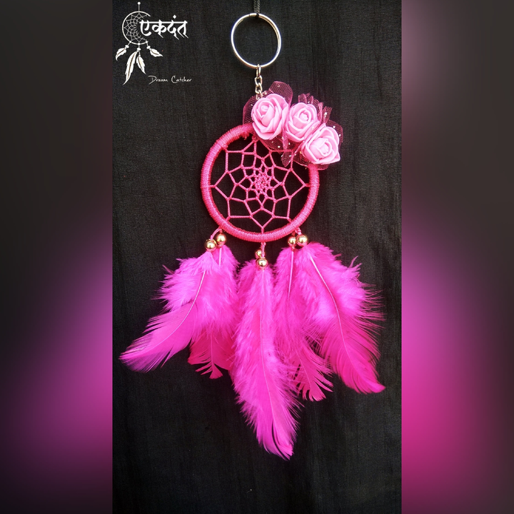 Dark Pink Dreamcatcher Keychain  uploaded by Ekdant Artbox on 6/12/2023