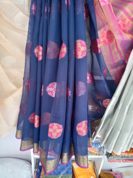 Chanderi buta sarees uploaded by Radhika clothes on 6/12/2023