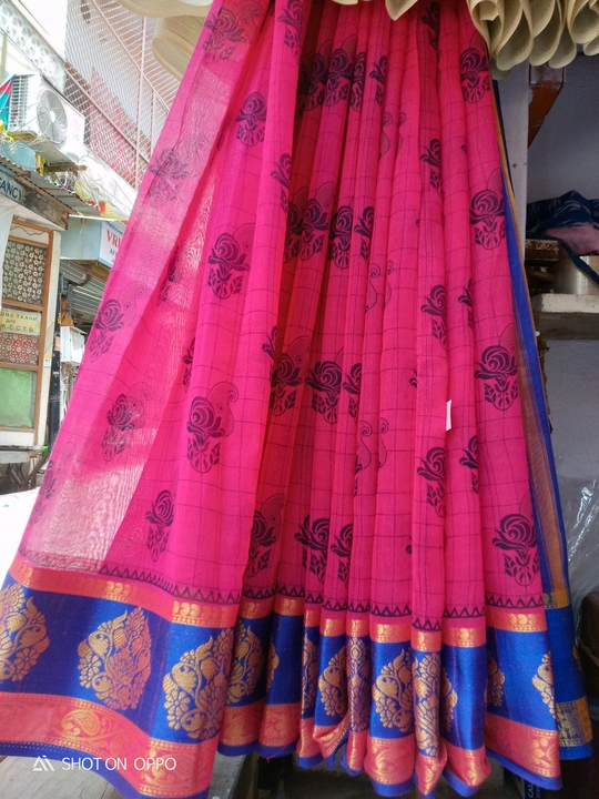 Chanderi buta sarees uploaded by business on 6/12/2023