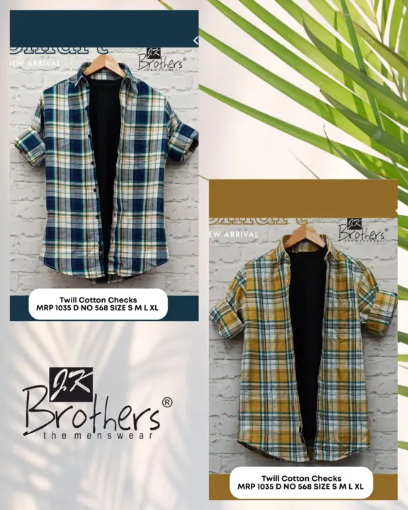 Men's Premium Twill Cotton Check Shirt uploaded by Jk Brothers Shirt Manufacturer  on 6/12/2023