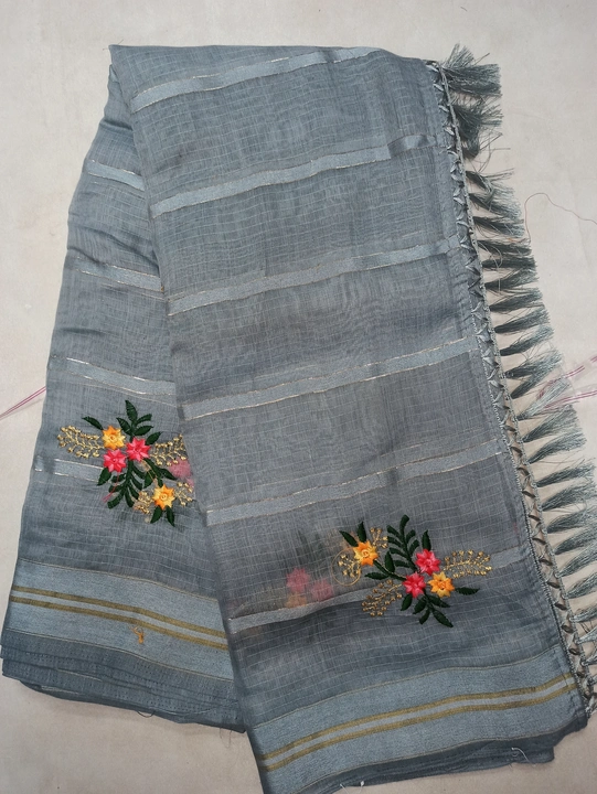Organza cotton women saree  uploaded by Metro Textiles on 6/12/2023
