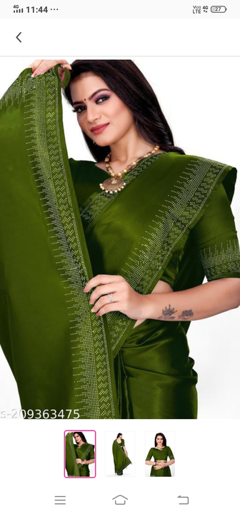 Silk sadi with blouse and  uploaded by Sadi business on 6/12/2023