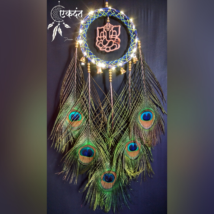 Peacock Ganesha Dreamcatcher With Lights  uploaded by Ekdant Artbox on 6/12/2023