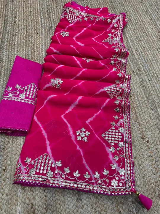 Gotta work saree uploaded by 7 pleats on 6/12/2023