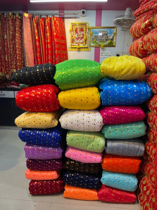 Tisu net with foil goli ,(15 per MTR) uploaded by Shree manoj textiles on 6/12/2023