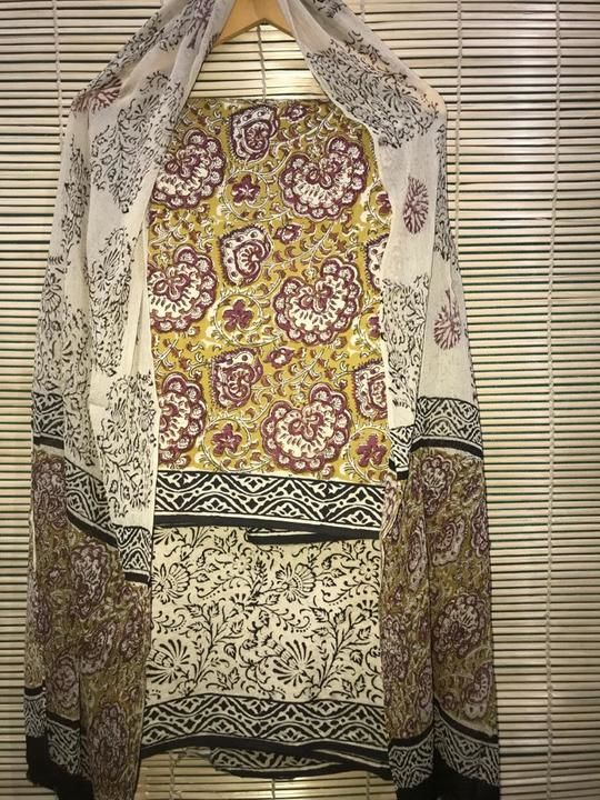 Cotton Suite and chiffon dupatta uploaded by business on 3/13/2021