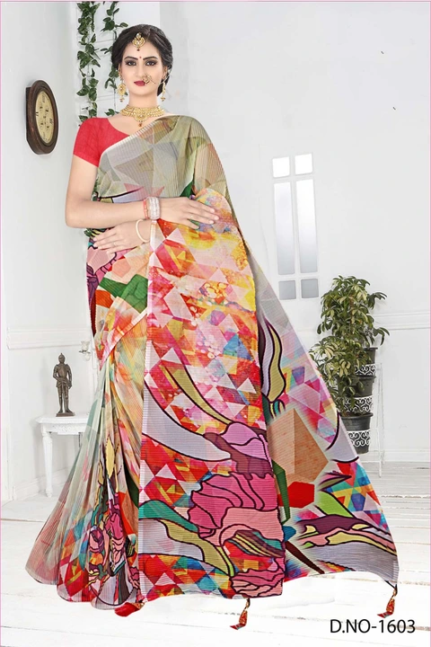 Heavy 60gm print saree uploaded by Amit textiles on 6/12/2023