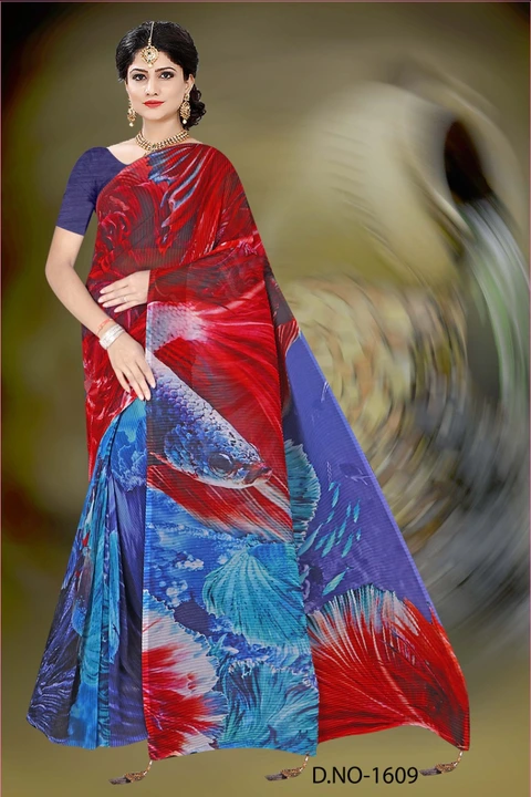 Heavy 60gm print saree uploaded by Amit textiles on 6/12/2023