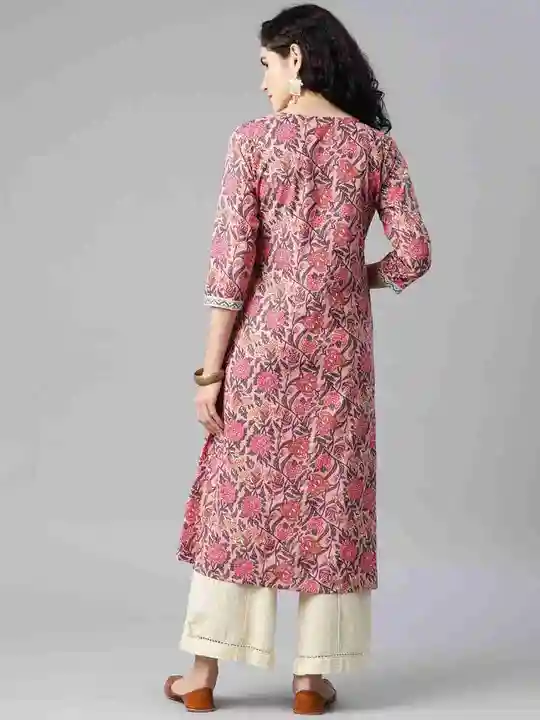 Glorious Women Floral Print Pure Cotton A-line Kurta
(Pink) uploaded by Fbuykart  on 6/12/2023