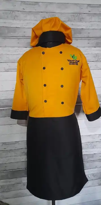 Chef coat with apron and a cap uploaded by business on 6/12/2023