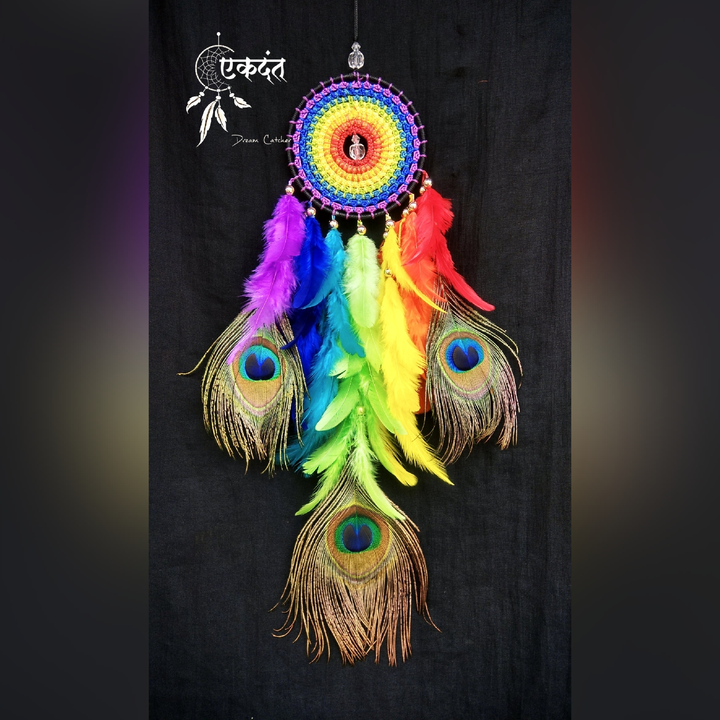 Rainbow Peacock Dreamcatcher  uploaded by business on 6/12/2023