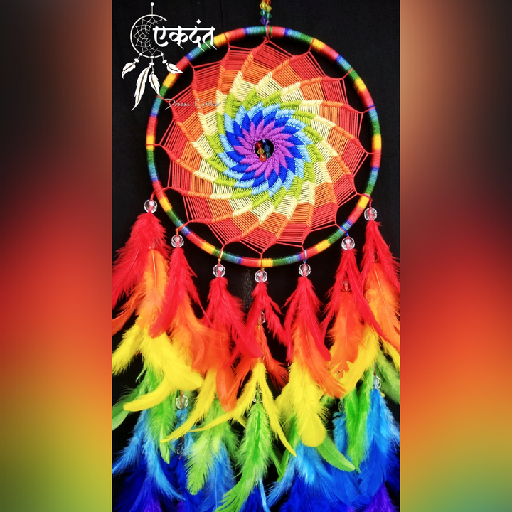 Rainbow Spiral Dreamcatcher  uploaded by Ekdant Artbox on 6/12/2023