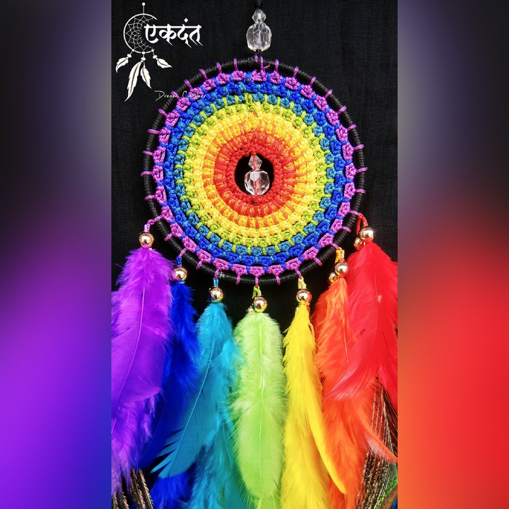 Rainbow Peacock Dreamcatcher  uploaded by Ekdant Artbox on 6/12/2023