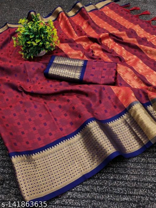 Cotton art silk saree uploaded by Aagam fashion on 6/12/2023