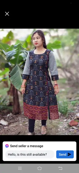 New designs cotton Kurti available... uploaded by MEHER Weavers on 5/30/2024