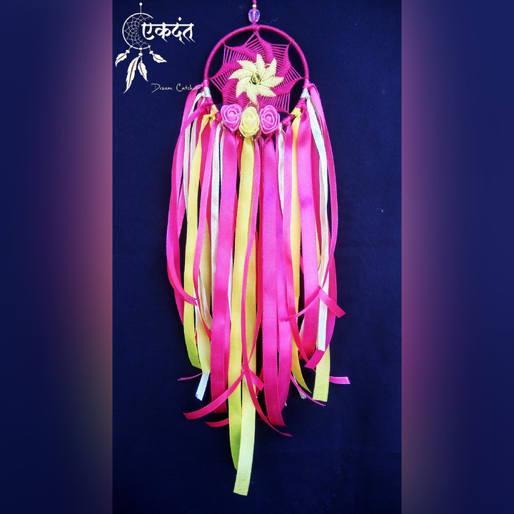 Pink & Yellow Dreamcatcher  uploaded by Ekdant Artbox on 6/12/2023