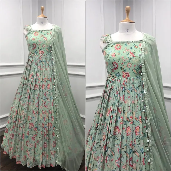 Gown dupatta set uploaded by Leedon hub on 6/12/2023