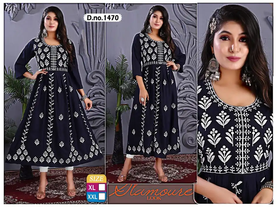 Designer Rayon Gowns  uploaded by Ekveera Fashion on 6/12/2023