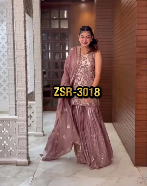 *ZSR-3018* ❤️👌

👉👗*Launching New Designer Party Wear Look New Top-Plazzo and Dupatta With Heavy E uploaded by A2z collection on 6/12/2023