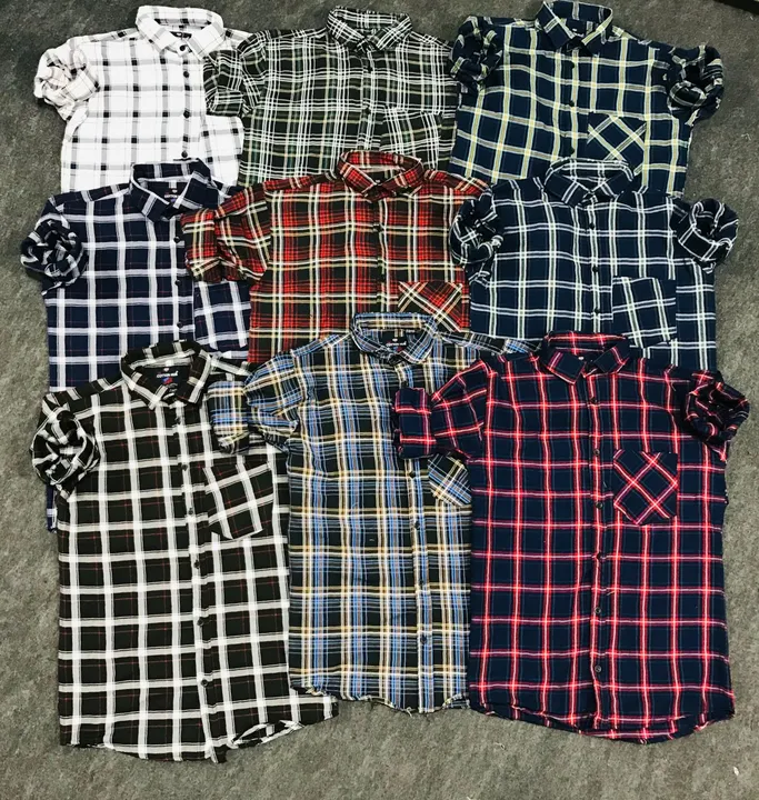 Twill Check Shirts / Cod Available / Starting Price  uploaded by Hindustan Trading Company on 6/12/2023