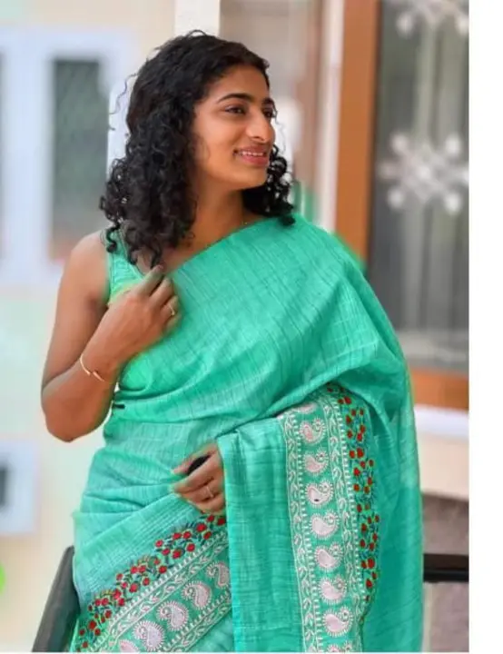 Baswada silk imboidery work saree  uploaded by Peehu handloom  on 6/12/2023