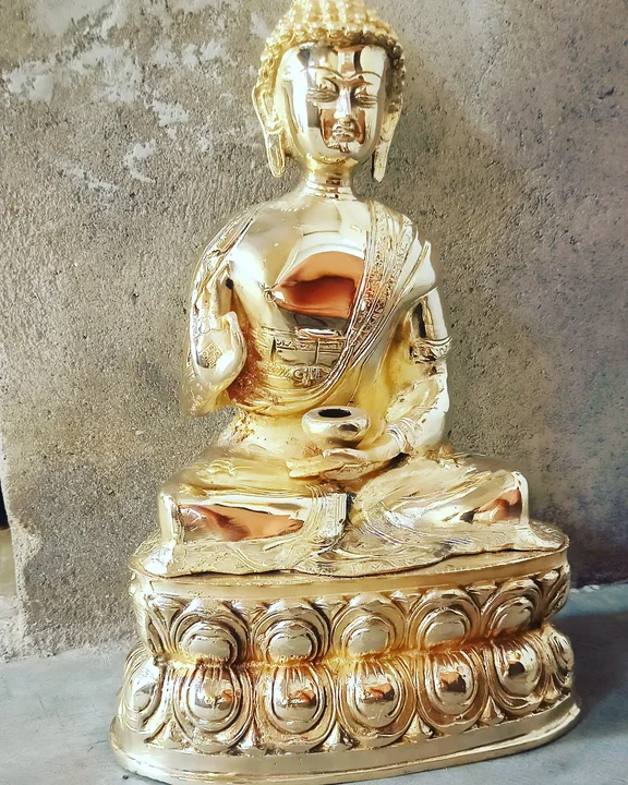Brass Buddha statue  uploaded by J.P. Art industries on 6/12/2023