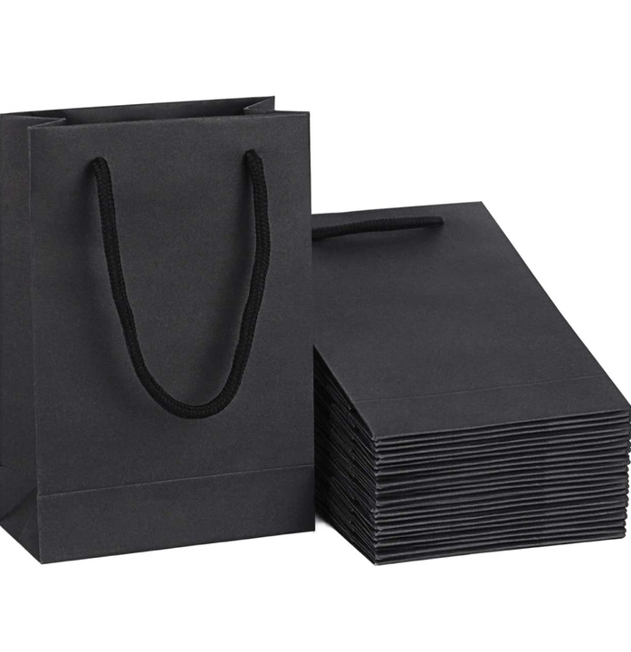 Black paper bags to clothing store uploaded by business on 6/12/2023