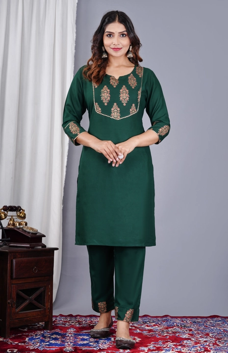 Trending woman and girls printed kurti with plazo  uploaded by Love care ❤️  on 6/12/2023