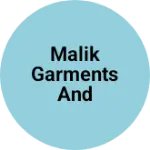 Business logo of Malik garments and footwear