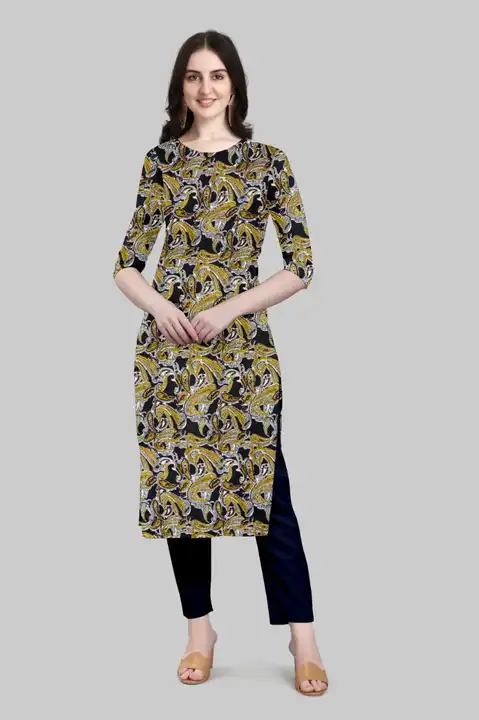 Amrican crep kurti lot 2100 pic uploaded by business on 6/12/2023
