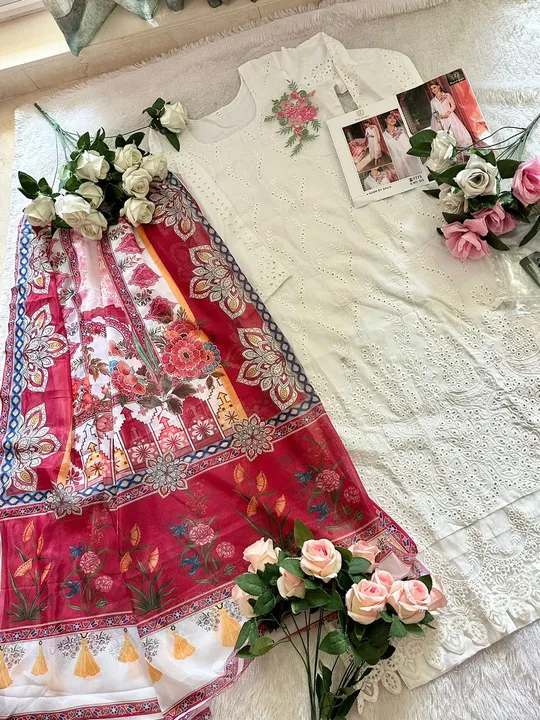 Ziaaz Designs -brand that speaks for itself❤️  

code  323 semi stitched

Rayon Self embroidery uploaded by Farheen collection on 6/12/2023