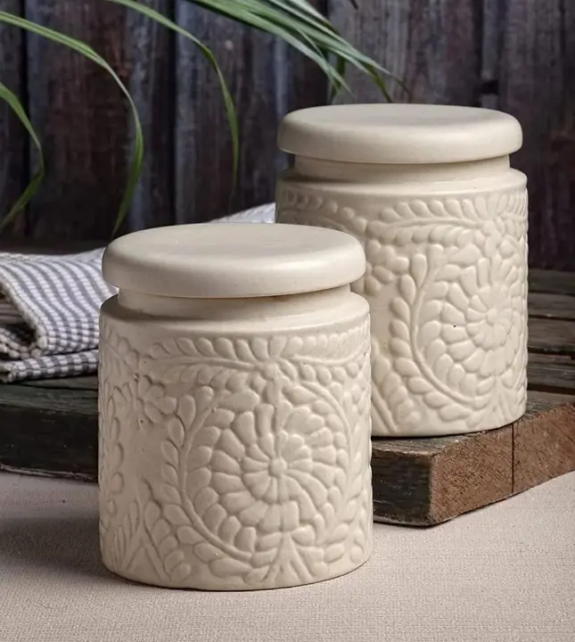 Ceramic jar uploaded by Fresh Mark Exports on 6/13/2023