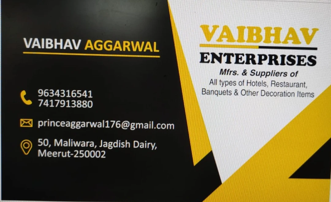 Visiting card store images of VAIBHAV AGGARWAL