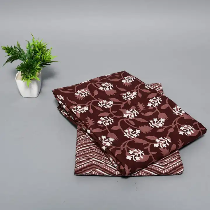 Bagru Hand block printed pure cotton fabric  uploaded by The print house  on 6/13/2023