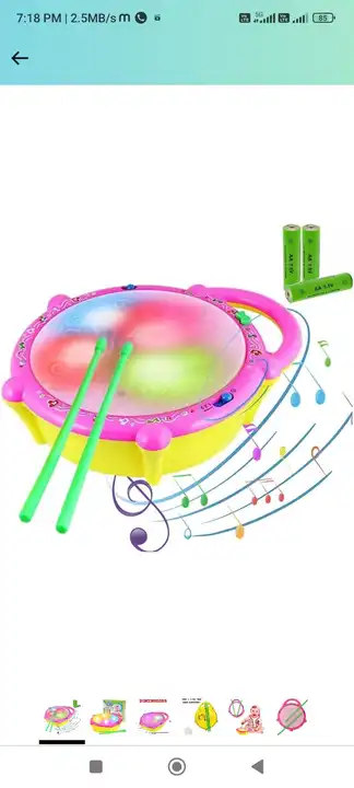 Flash drum musical toy uploaded by Aman toys and sports on 6/13/2023